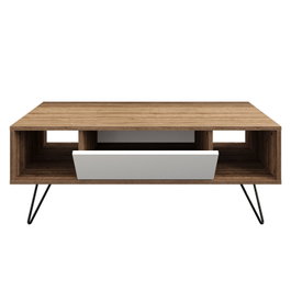 Hanah Home Mistico - Mesa de centro Nogal y Blanco